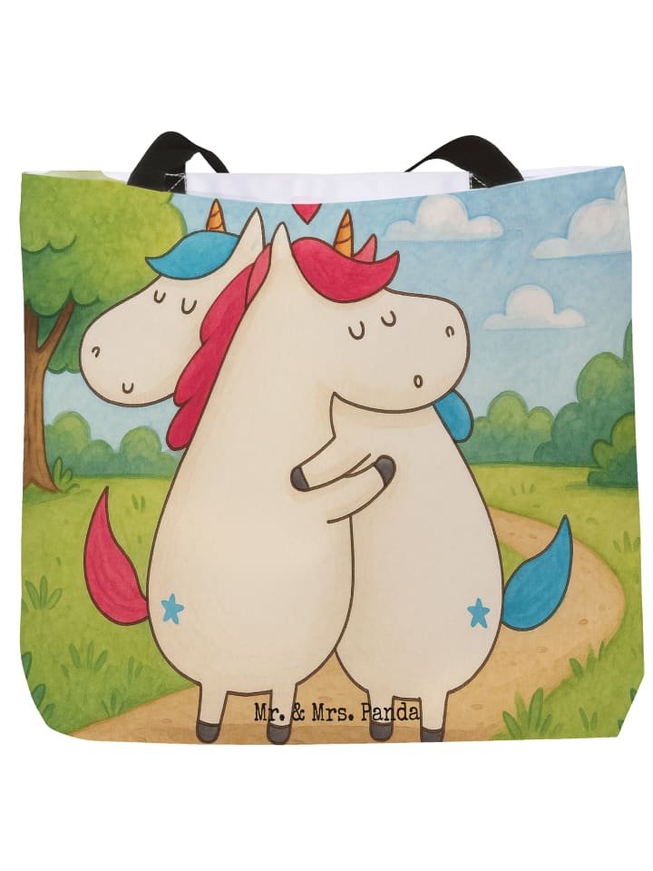 Shopper Einhorn Mitteilung Design ohne Spruch in Weiß