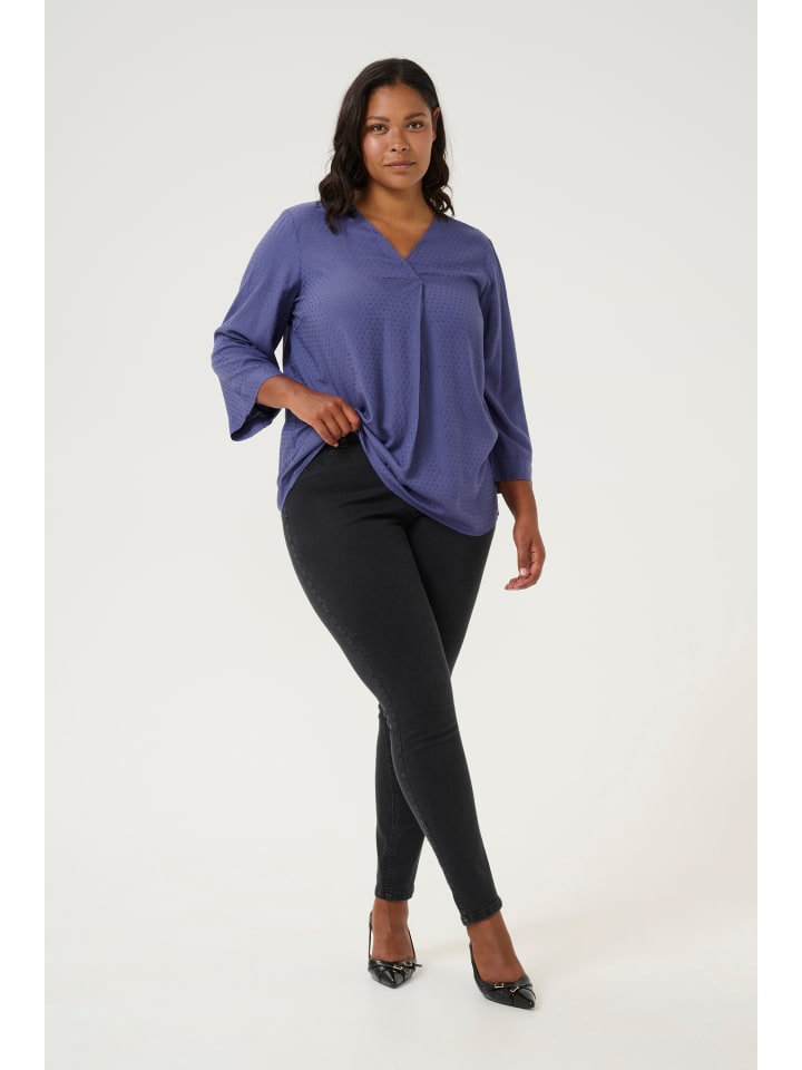 Bluse langarm KCelse Regular fit in Blue Indigo