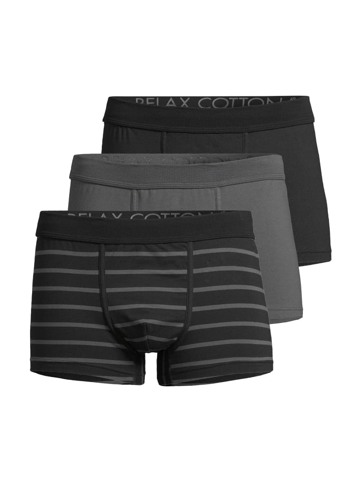 Retro Short / Pant Relax Cotton in Schwarz / Grau