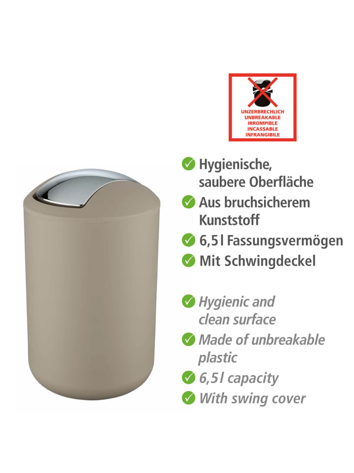 Bad-Accessoire Set Brasil Taupe, 4-teilig , Bad-Accessoire Set Mod. Brasil Taupe, 4-teilig in Grau - Taupe