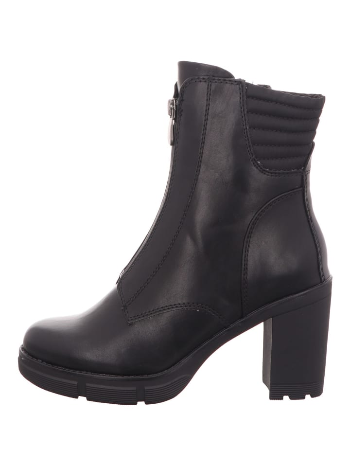 Reißverschlussstiefelette in schwarz