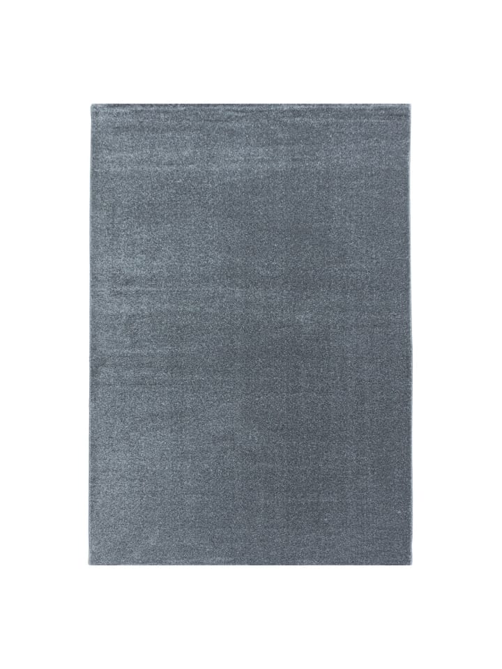 Kurzflor Teppich Roberto in Silber