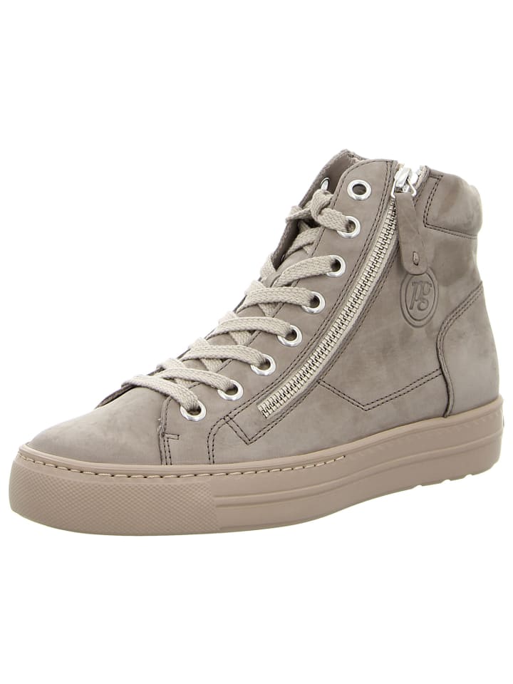 Schnürstiefelette in Beige