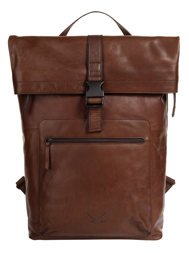Rucksack echt Leder in cognac
