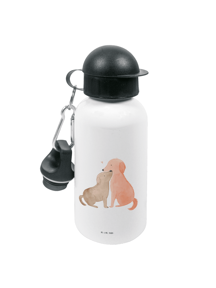 Trinkflasche Hunde Liebe ohne Spruch in Weiß