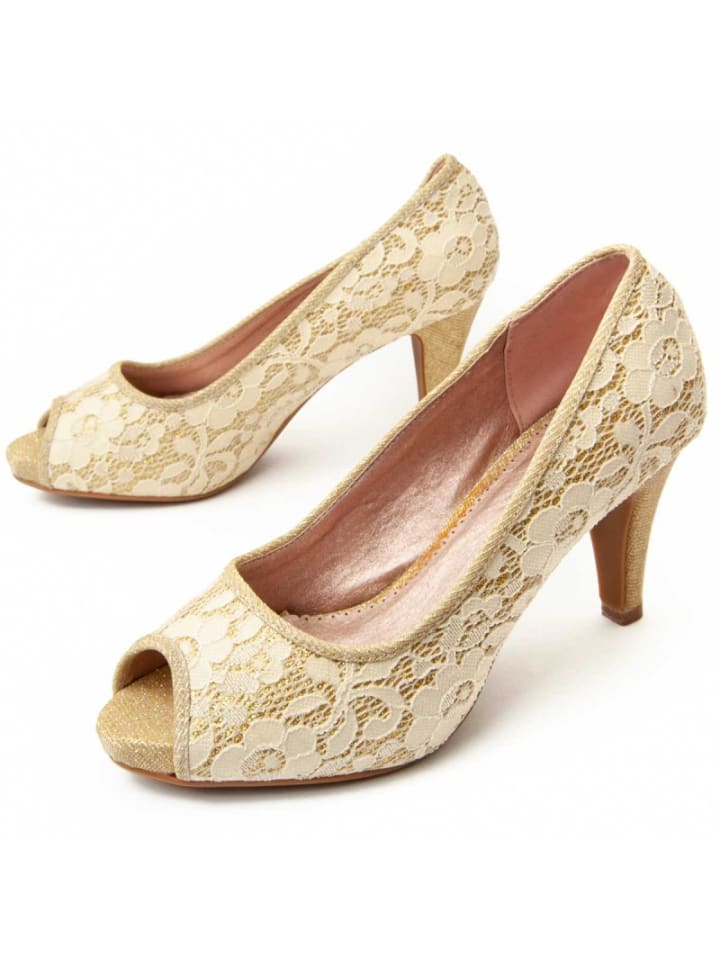 Pumps Heel Shoe Unne9 Gold in Golden