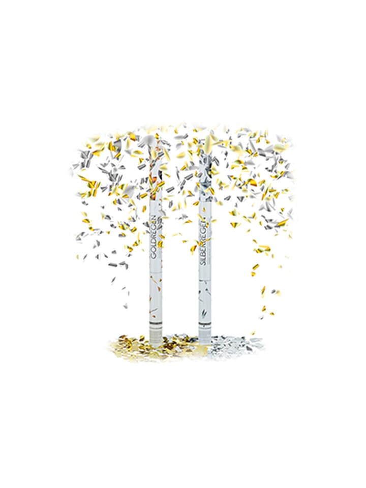 2x Partypopper in Gold/ Silber