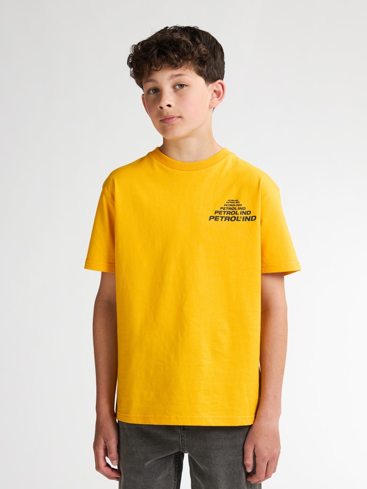 Rückenprint T-Shirt Große Teilung in Gelb