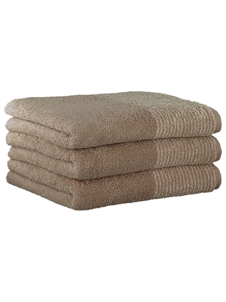 Gästetuch 3er Pack in Sand