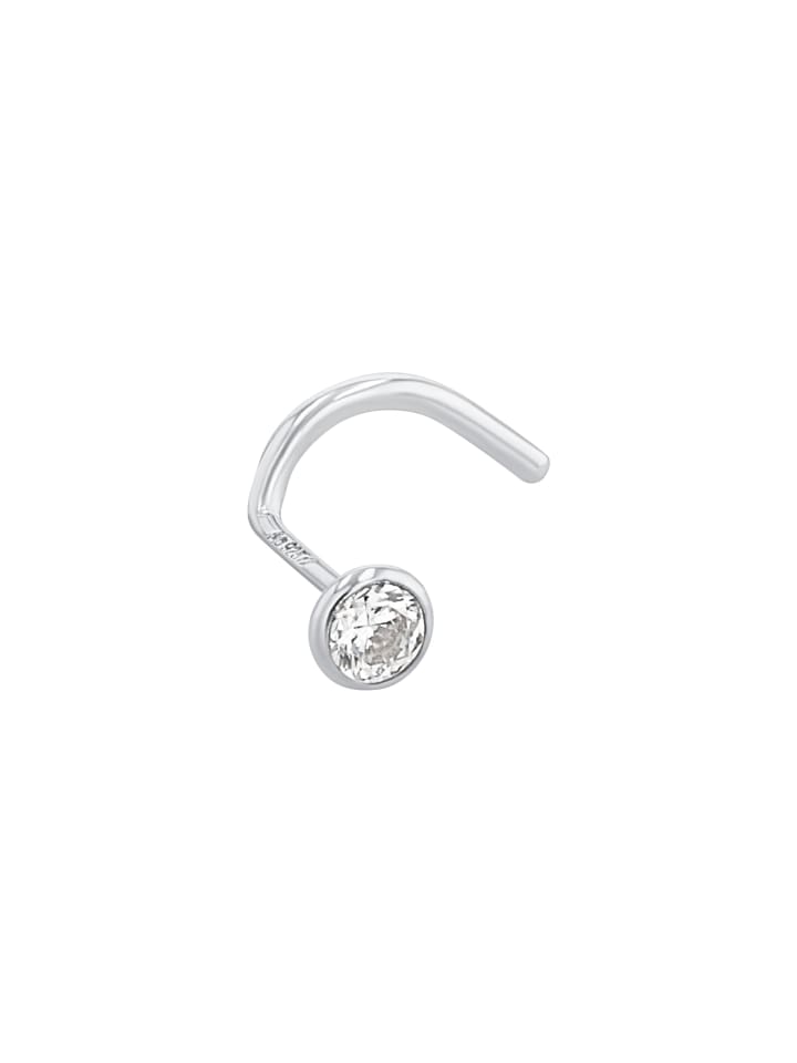 Nasenpiercing Silber 925, rhodiniert in Silber