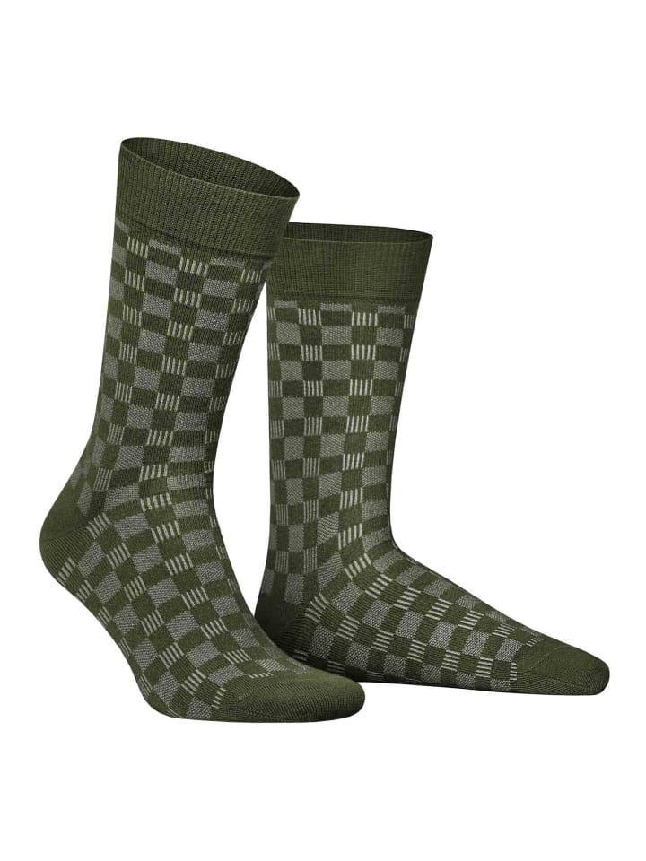 Socken Board gemustert in army green