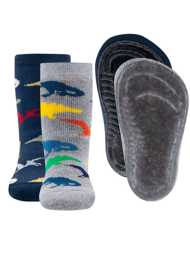 2er-Set Stoppersocken Dinos 2er Pack in bunt