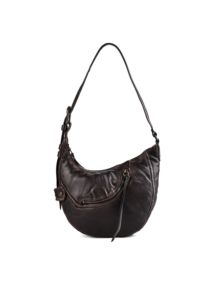 Luna II Schultertasche S Leder 32 cm deep soil