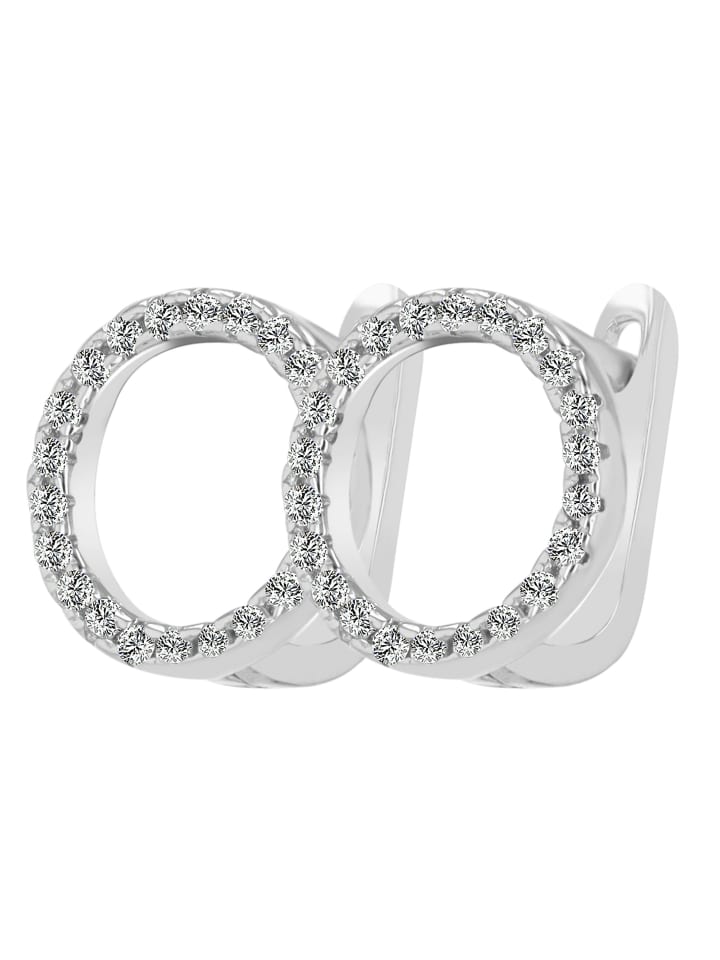 Damen Ohrringe – Klappcreole aus 925 Silber in silber