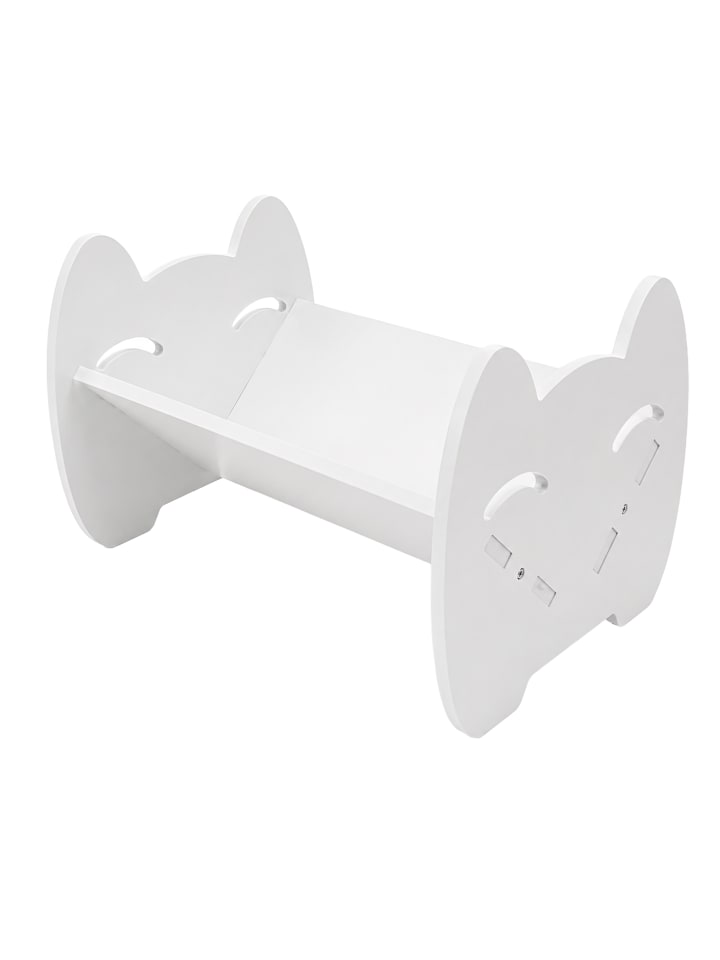 Kinder-Bücherregal "Katze" in Weiß – (B)21,5 x (H)32 x (T)19,5 cm