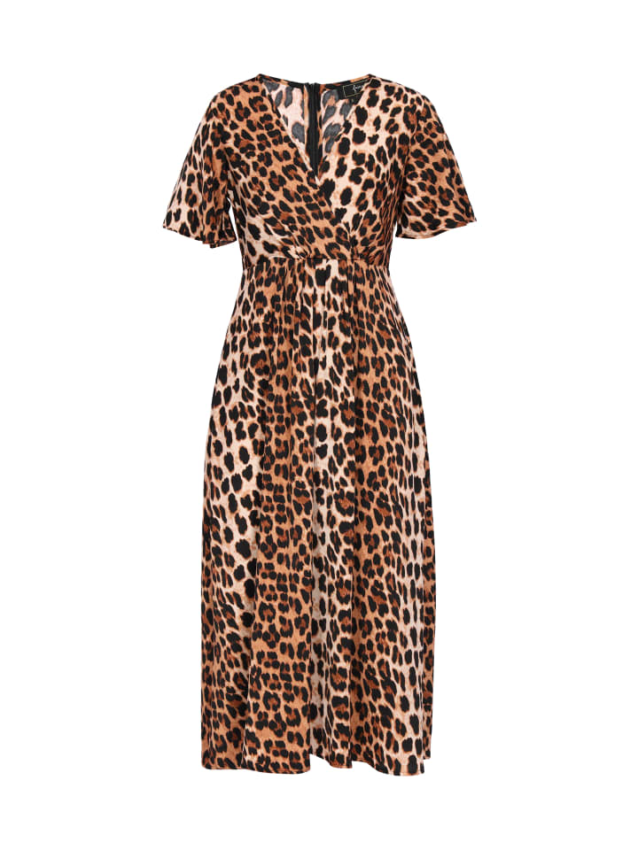 Women Dress in brown leo