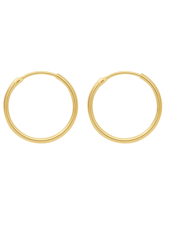 585 Gold Ohrringe / Creolen Ø 20 mm in gold