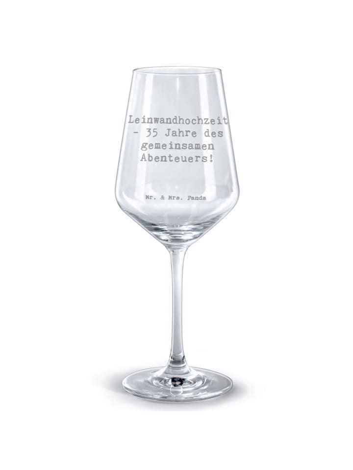 Weinglas Spruch 35. Hochzeitstag Leinwandhochze... in Transparent
