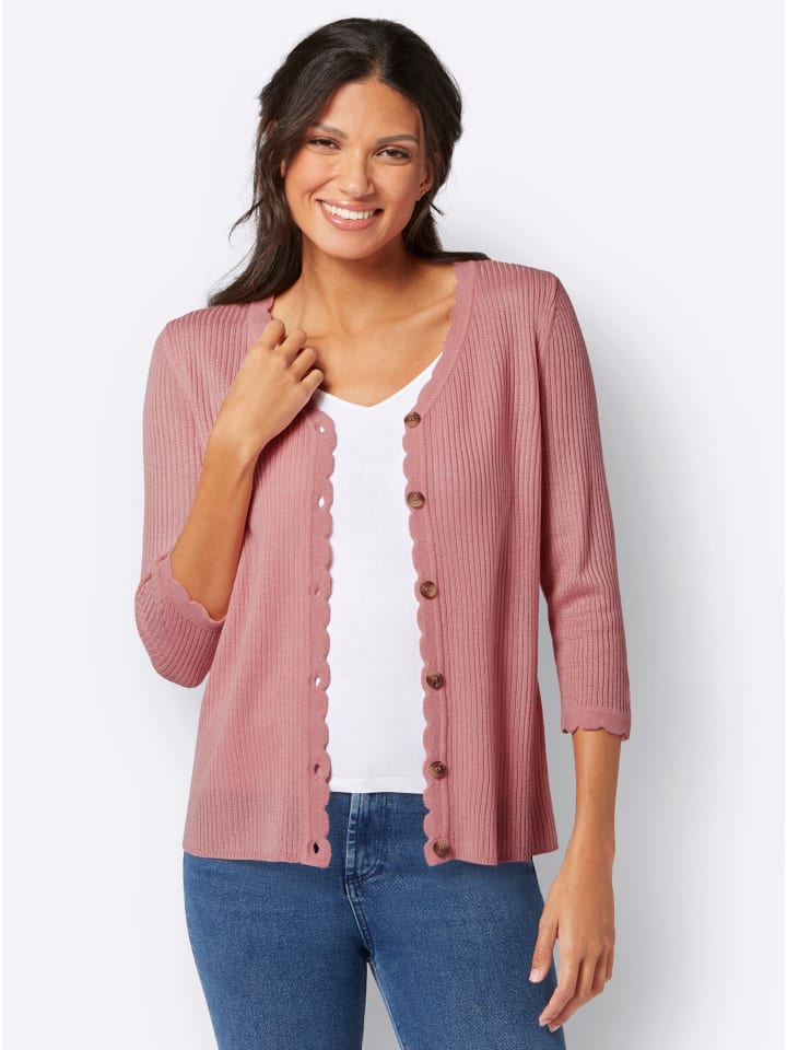 Strickjacke in rosenquarz