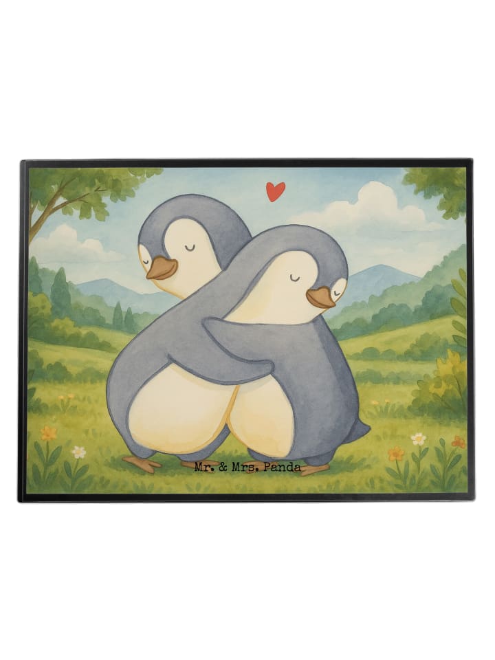 Schreibtischunterlage Pinguine Kuscheln Design ... in Weiß