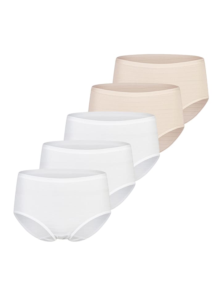 Midi Slip Cotton & More in Weiß / beige