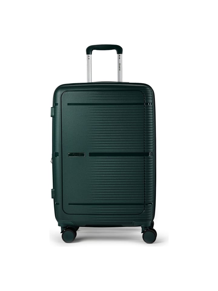 5899 4 Rollen Trolley M 57 cm mit Dehnfalte grün