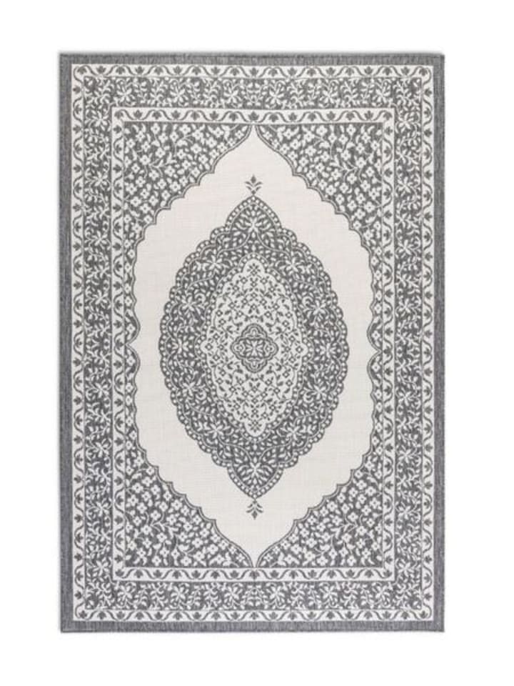 Elle Decoration Gemini In- und Outdoor Wendeteppich - silber