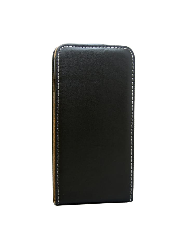 Flip Case kompatibel mit iPhone 14 Pro Schwarz in Schwarz