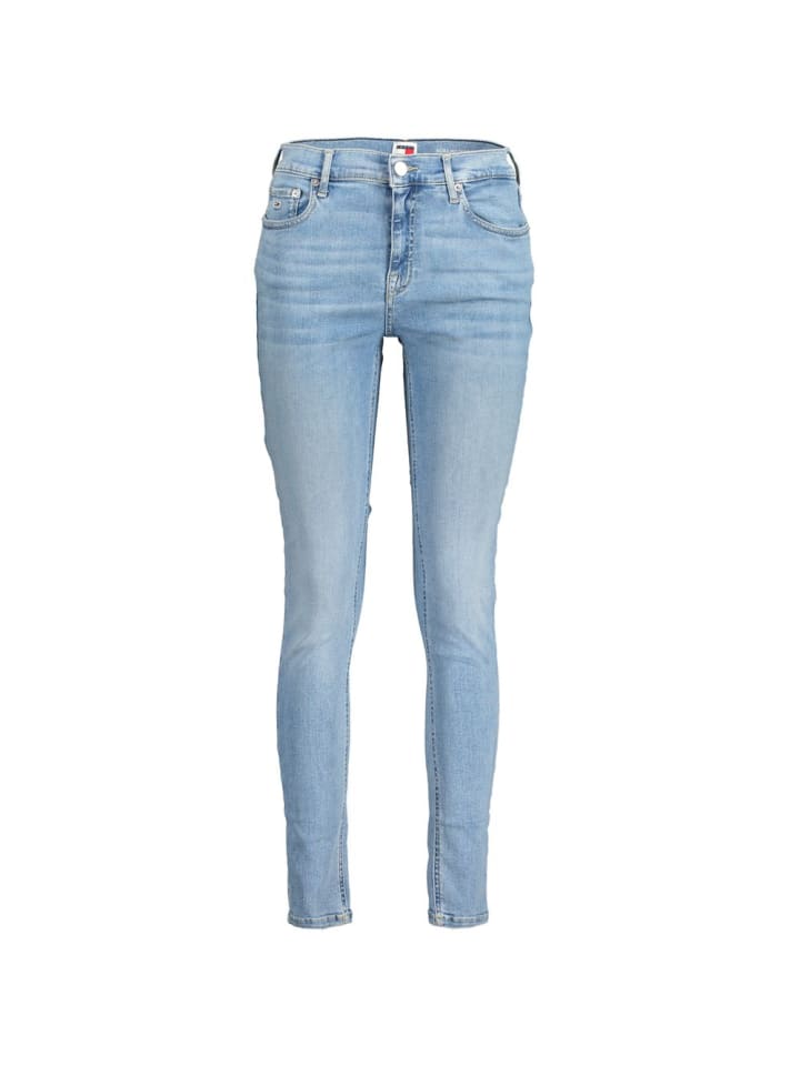 Blau Baumwolle Damen Skinny Jeans