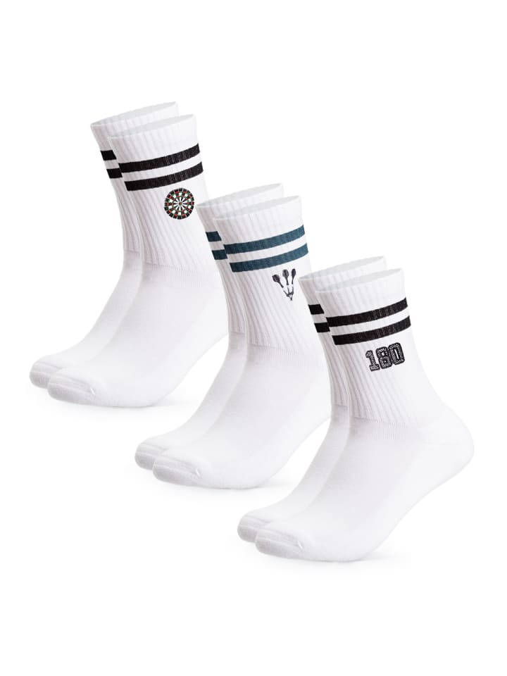 3er Pack Motiv Tennissocken Rio in Darts