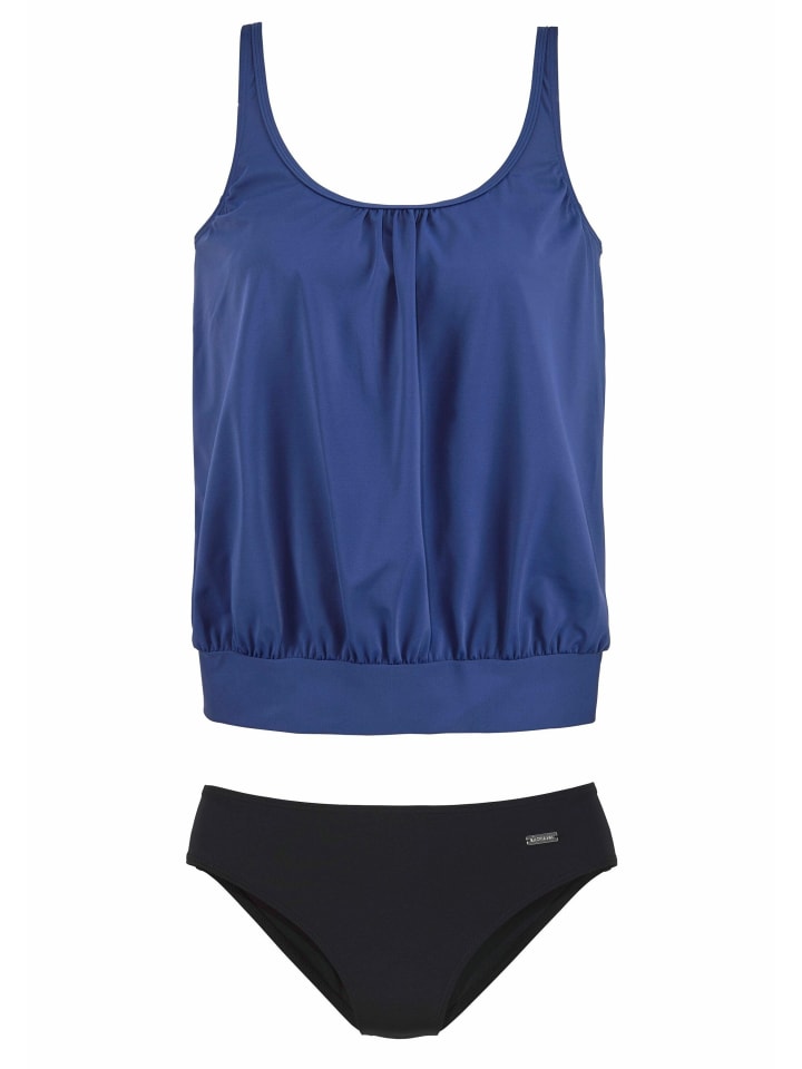 Oversize-Tankini in blau