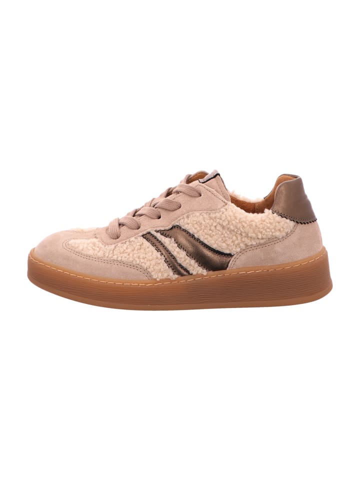 Sportliche Schnürschuhe in Beige