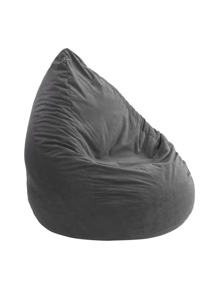 Gemütliches großes Sitzkissen Chillkissen Sitzsack in anthrazit