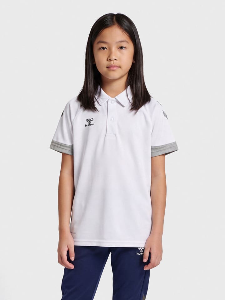 Polo Raglanärmel Hmllead Kinder in WHITE