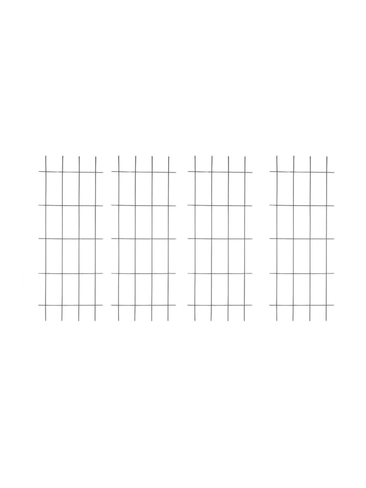 4 x Rankgitter in Schwarz - (B)45 x (H)115 cm