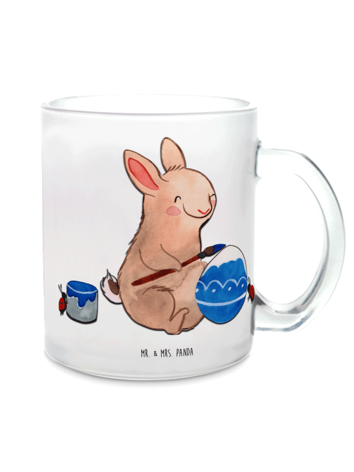 Kaffeetasse Hase Marienkäfer ohne Spruch in Transparent