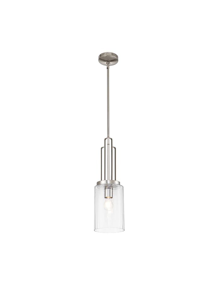 Pendelleuchte (B)17.8 x (L)17.8 x (T)69.8 cm in Nickel poliert Transparent