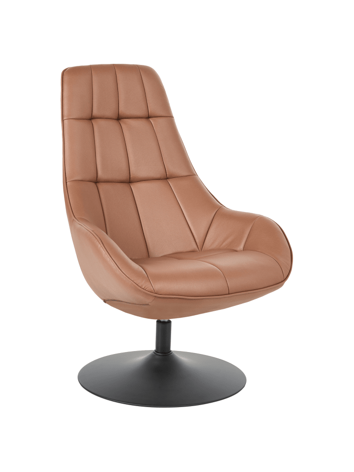 Sessel MARSTRAND in Braun/Schwarz - (W) 65 x (H) 99 x (L) 82 cm