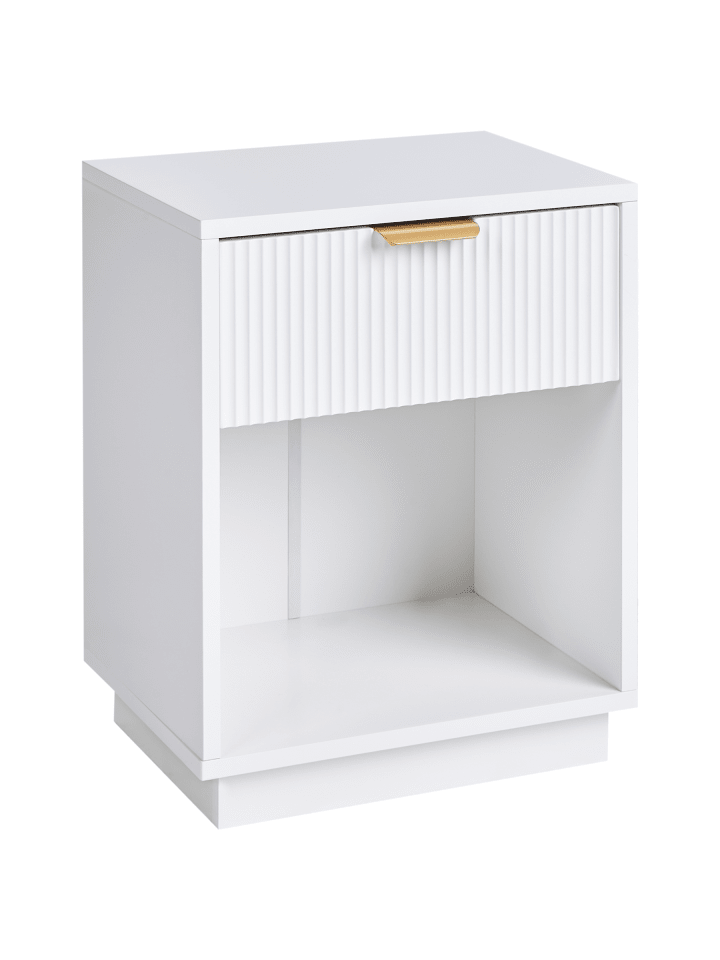 Nachttisch SUMMERVILLE in Weiß - (W) 40 x (H) 50 x (L) 30 cm