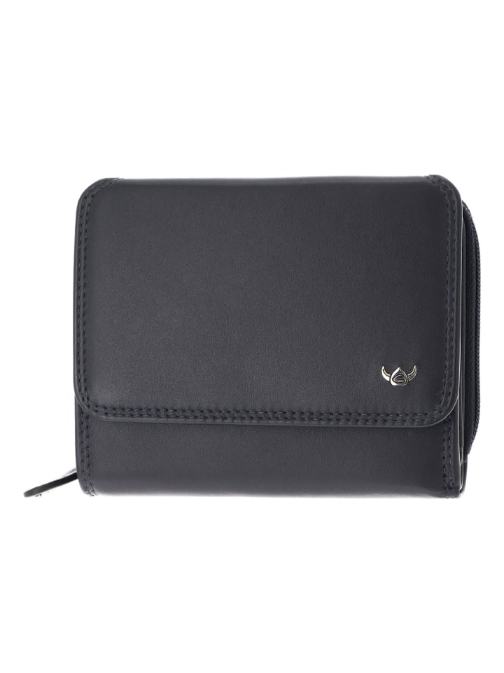 Polo Geldbörse RFID Leder 11,5 cm marineblau