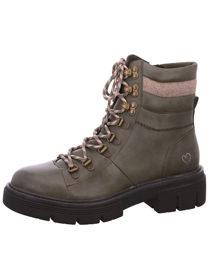 Schnürstiefel in Grün