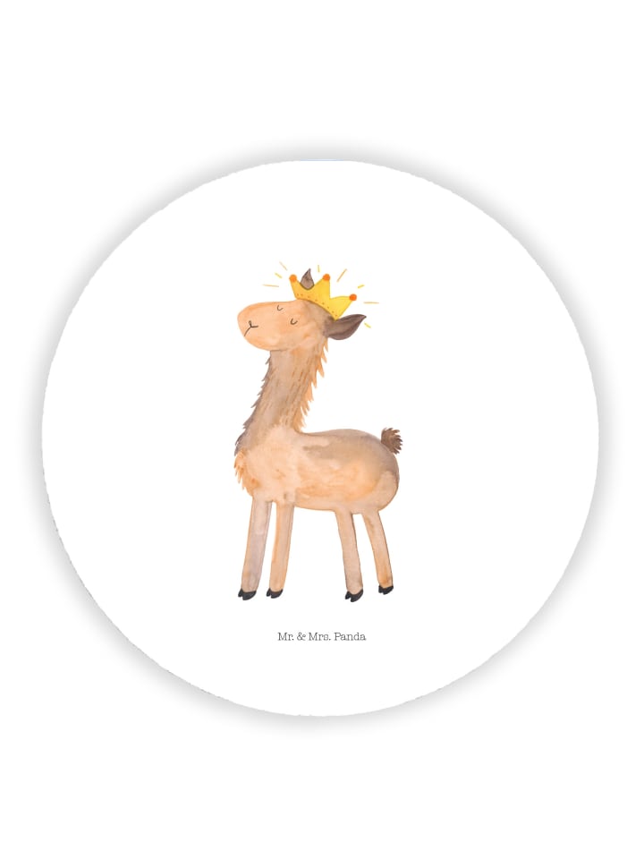 Magnet Lama König ohne Spruch in Weiß