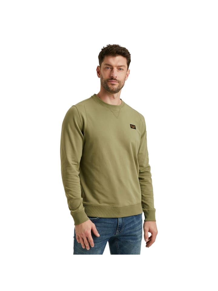 Sweatshirt CREWNECK AMERICAN CLASSIC in Oliv