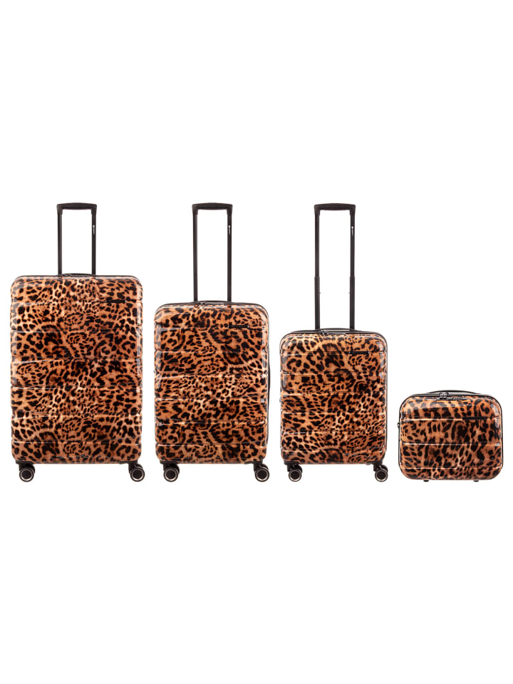 PC13LEO 4er Koffer SET L/M/S/BC in Leopard