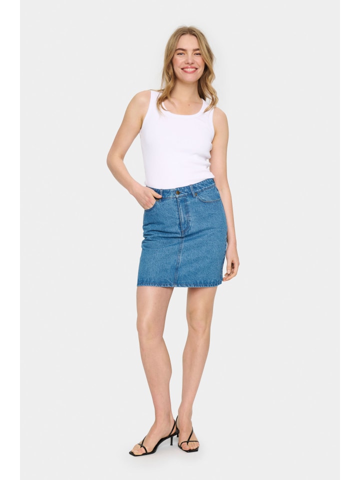 Rock GabiSZ Gerade Passform in Medium Blue Denim