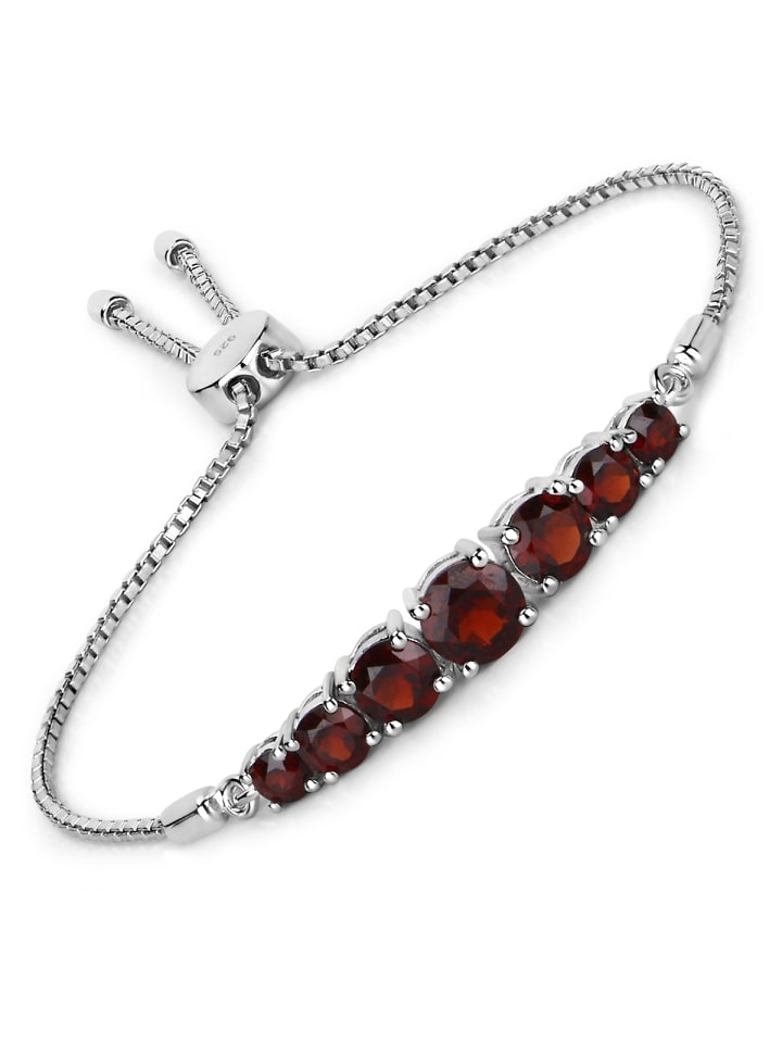 Armband aus Sterling Silber mit Granat in silber