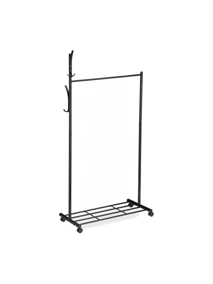 Garderobe in Schwarz - (B)80 x (H)165 x (T)44 cm