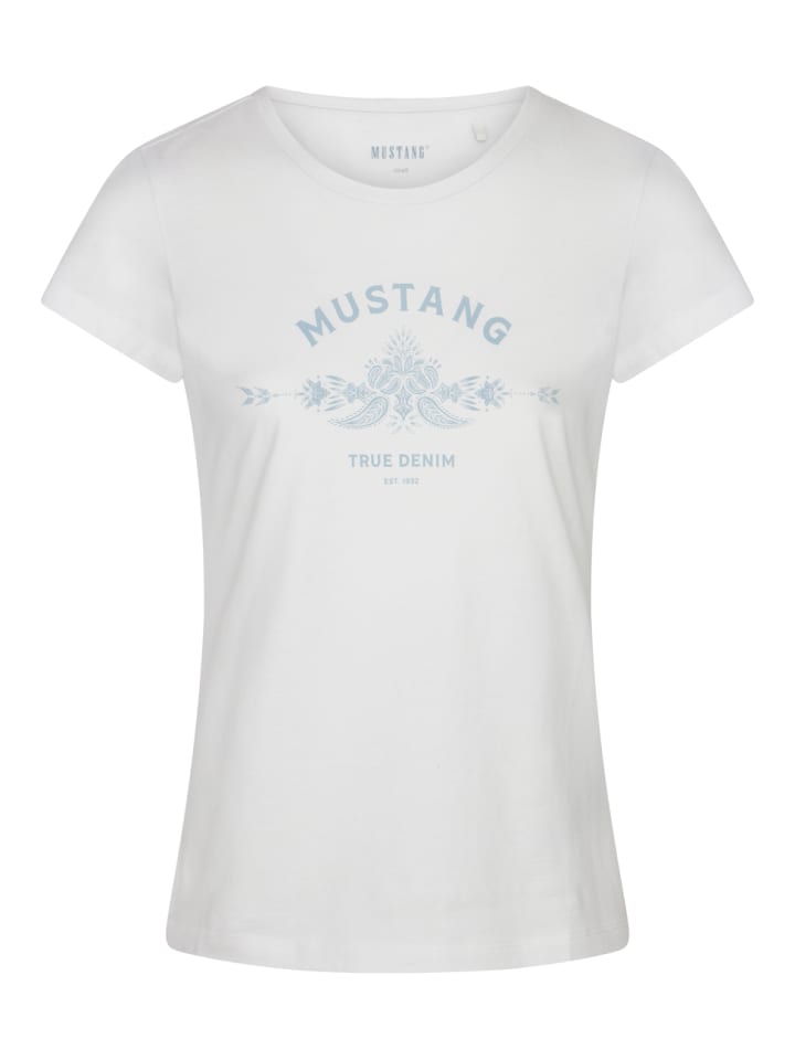 Mustang T-Shirt Alexia C Logo in Weiß günstig kaufen | limango