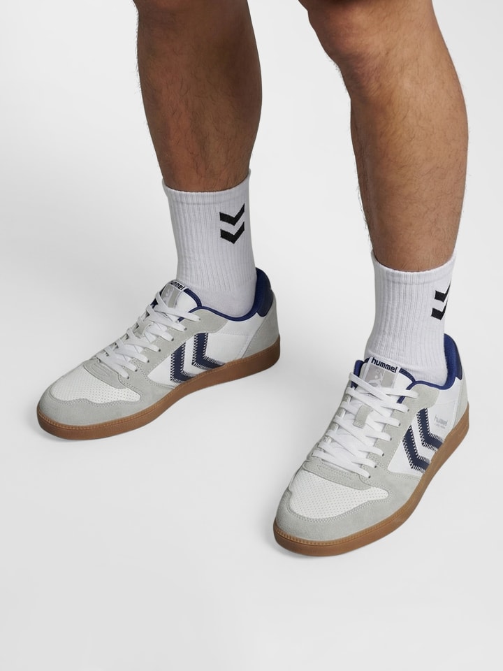 Schnürsenkel Sneaker Handball Perfekt Lebensstil Erwachsene in WHITE/BLUE