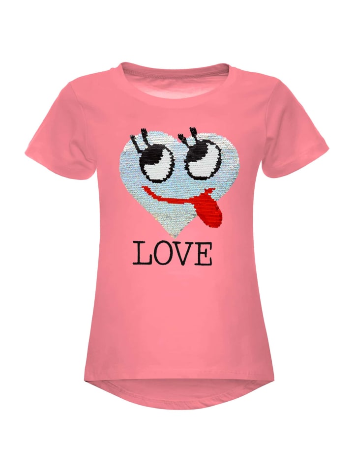 T-Shirt in Dunkelrosa